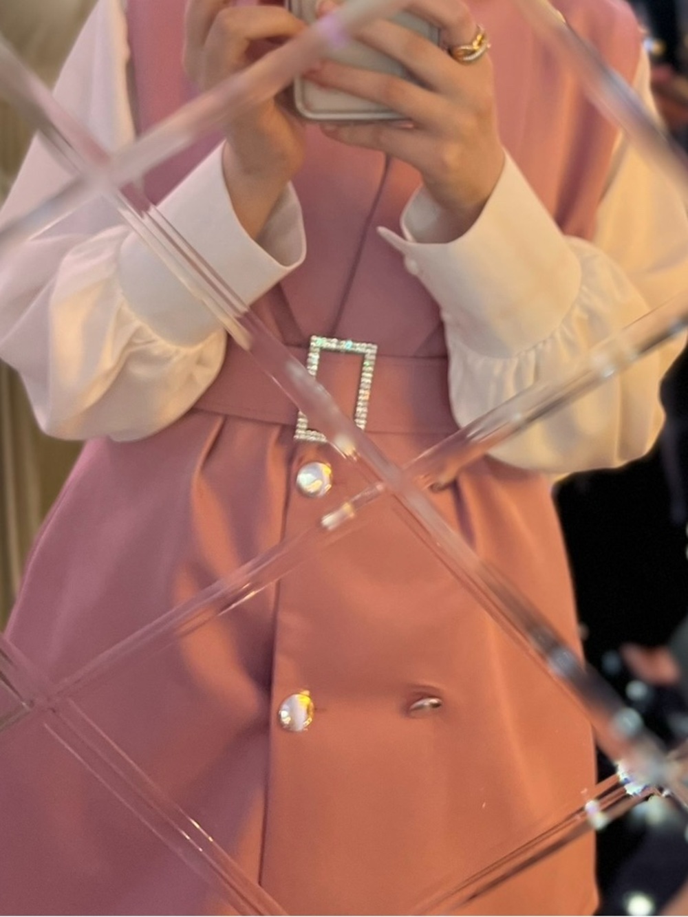 Rhinestone Suit set - Pink
